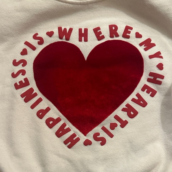 Zara Kid’s Cream Sweater with Red Heart Design - Picture 4 of 5